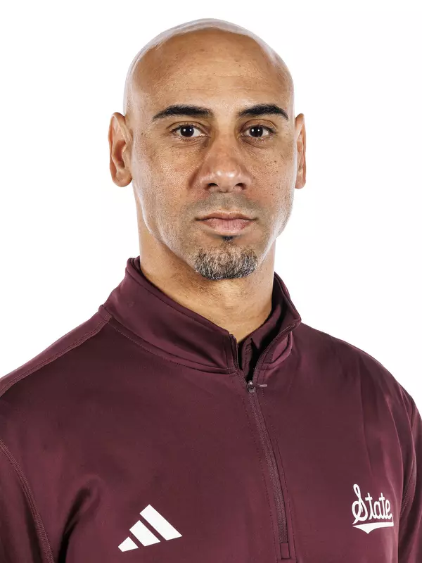 STARKVILLE, MS - December 18, 2023 - Mississippi State Running Backs Coach Anthony Tucker during New Coach Photo Shoot at the Leo Seal Jr. Football Complex at Mississippi State University in Starkville, MS. Photo By Mike Mattina
