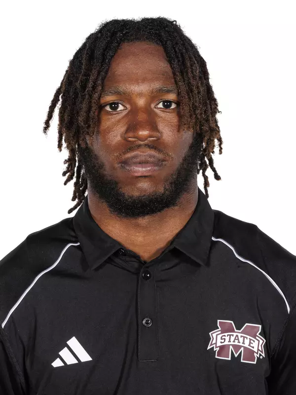 STARKVILLE, MS - October 26, 2023 - Mississippi State Sema’j Daniels headshot taken at the Holliman Athletic Center at Mississippi State University in Starkville, MS. Photo By Bailey Black