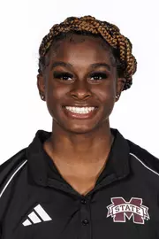 STARKVILLE, MS - October 26, 2023 - Mississippi State XXXX Michaela McCall headshot taken at the Holliman Athletic Center at Mississippi State University in Starkville, MS. Photo By Bailey Black
