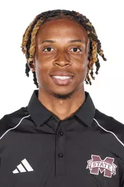 STARKVILLE, MS - October 26, 2023 - Mississippi State Sprinter Doval Simmonds headshot taken at the Holliman Athletic Center at Mississippi State University in Starkville, MS. Photo By Bailey Black