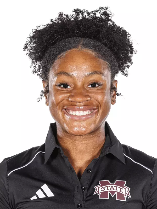 STARKVILLE, MS - October 26, 2023 - Mississippi State Chanice Spicer headshot taken at the Holliman Athletic Center at Mississippi State University in Starkville, MS. Photo By Bailey Black