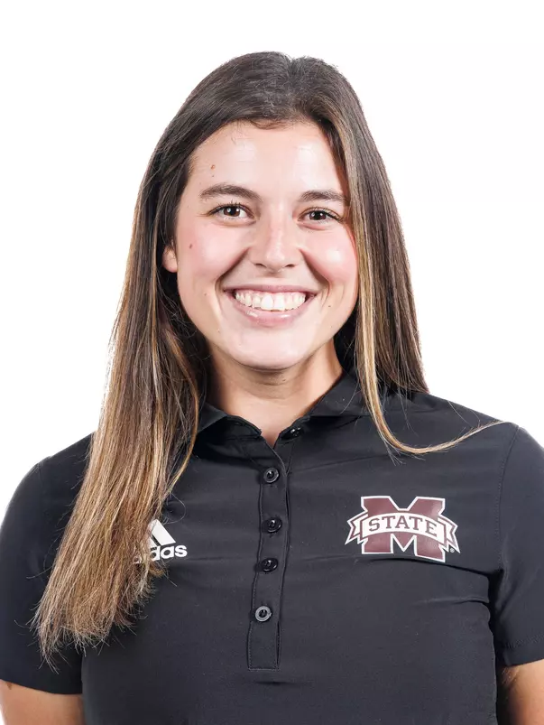 STARKVILLE, MS - August 02, 2023 - Taylor Russo headshot during coaches photoshoot at Holliman Athletic Center in Starkville, MS. Photo By Jaden Powell