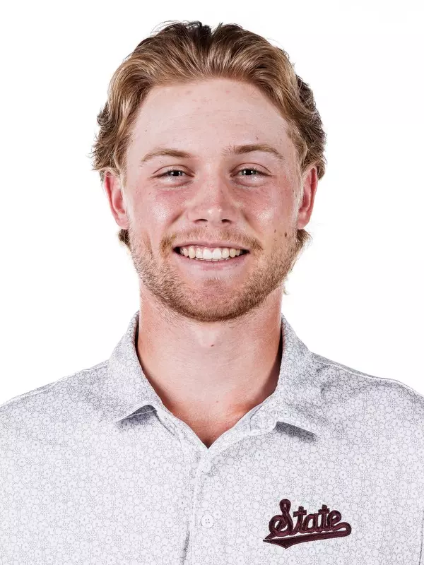 STARKVILLE, MS - September 05, 2023 - Mississippi State's Garrett Endicott headshot taken at the Holliman Athletic Center at Mississippi State University in Starkville, MS. Photo By Mike Mattina