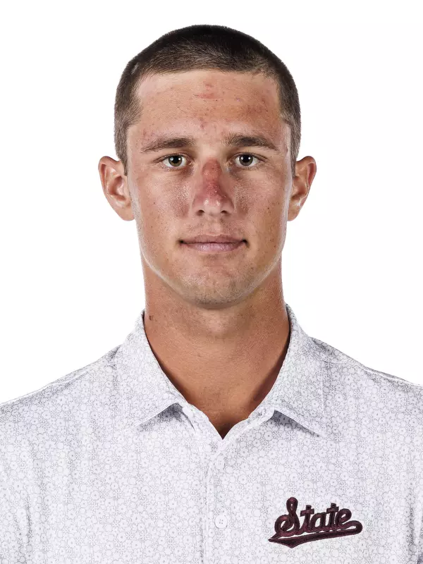 STARKVILLE, MS - September 05, 2023 - Mississippi State's Hunter Logan headshot taken at the Holliman Athletic Center at Mississippi State University in Starkville, MS. Photo By Mike Mattina