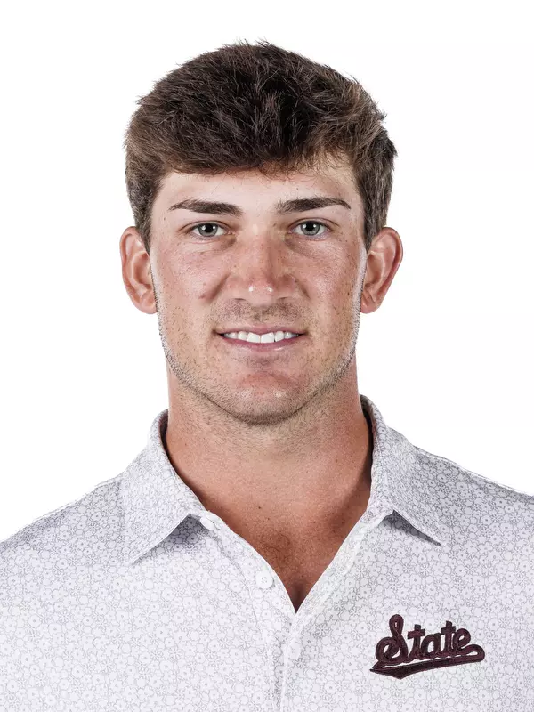 STARKVILLE, MS - September 05, 2023 - Mississippi State's Drew Wilson headshot taken at the Holliman Athletic Center at Mississippi State University in Starkville, MS. Photo By Mike Mattina