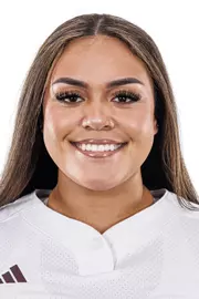 STARKVILLE, MS - January 12, 2024 - Mississippi State Pitcher/Infielder Matalasi Faapito (#34) during 2023-2024 Softball Production Day at Nusz Park in Starkville, MS. Photo By Mike Mattina