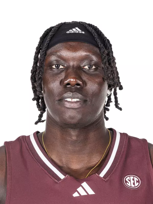 STARKVILLE, MS - October 09, 2024 - Mississippi State Center Gai Chol (#34) during 2024-2025 Men’s Basketball Production Day at Humphrey Coliseum in Starkville, MS. Photo By Mike Mattina