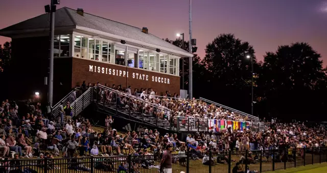 STARKVILLE, MS - October 24, 2024 - Mississippi State fans during the match between the Kentucky Wildcats and the Mississippi State Bulldogs at the MSU Soccer Field in Starkville, MS. Photo By Mike Mattina