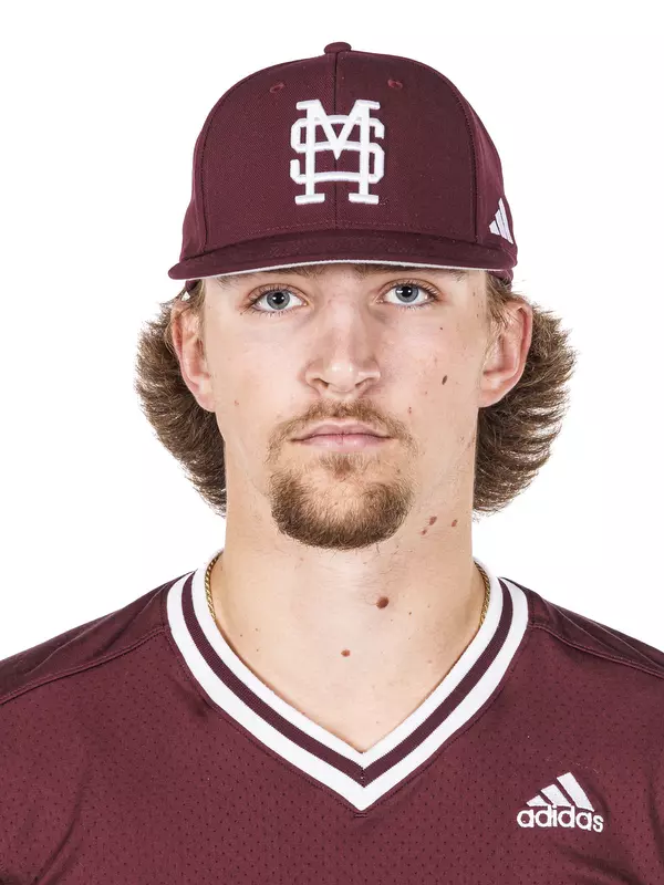 STARKVILLE, MS - November 15, 2024 - Mississippi State Pitcher Dane Burns (#45) during 2024-2205 Baseball Production Day at Dudy Noble Field at Polk-Dement Stadium in Starkville, MS. Photo By Mike Mattina