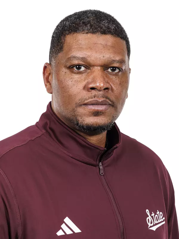 STARKVILLE, MS - February 20, 2024 - Jarwarski Beckie headshot at the Leo Seal Jr. Football Complex at Mississippi State University in Starkville, MS. Photo By Mike Mattina