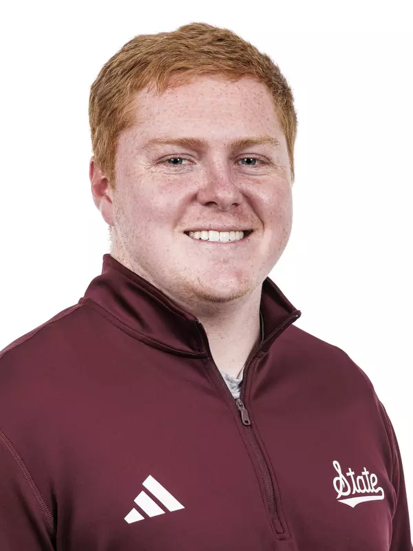 STARKVILLE, MS - February 20, 2024 - Andrew Lutz headshot at the Leo Seal Jr. Football Complex at Mississippi State University in Starkville, MS. Photo By Mike Mattina