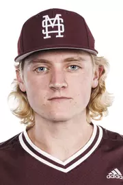 STARKVILLE, MS - November 16, 2023 - Mississippi State Pitcher Colby Holcombe (#21) during 2023-2024 Baseball Production Day at Dudy Noble Field at Polk-Dement Stadium in Starkville, MS. Photo By Jaden Powell