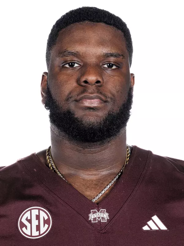 STARKVILLE, MS - January 15, 2024 - Mississippi State’s Kedrick Bingley-Jones during New Comer Headshots at the Leo Seal Jr. Football Complex at Mississippi State University in Starkville, MS. Photo By Mike Mattina