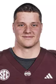 STARKVILLE, MS - January 15, 2024 - Mississippi State’s Stone Blanton during New Comer Headshots at the Leo Seal Jr. Football Complex at Mississippi State University in Starkville, MS. Photo By Mike Mattina
