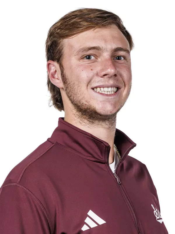 STARKVILLE, MS - May 21, 2024 - Benton Duby headshot taken at the Holliman Athletic Center at Mississippi State University in Starkville, MS. Photo By Mike Mattina