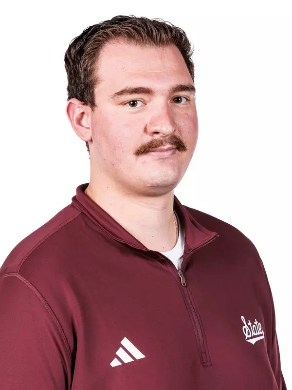 STARKVILLE, MS - May 29, 2024 - Jacob Burger headshot taken at the Holliman Athletic Center at Mississippi State University in Starkville, MS. Photo By Mike Mattina