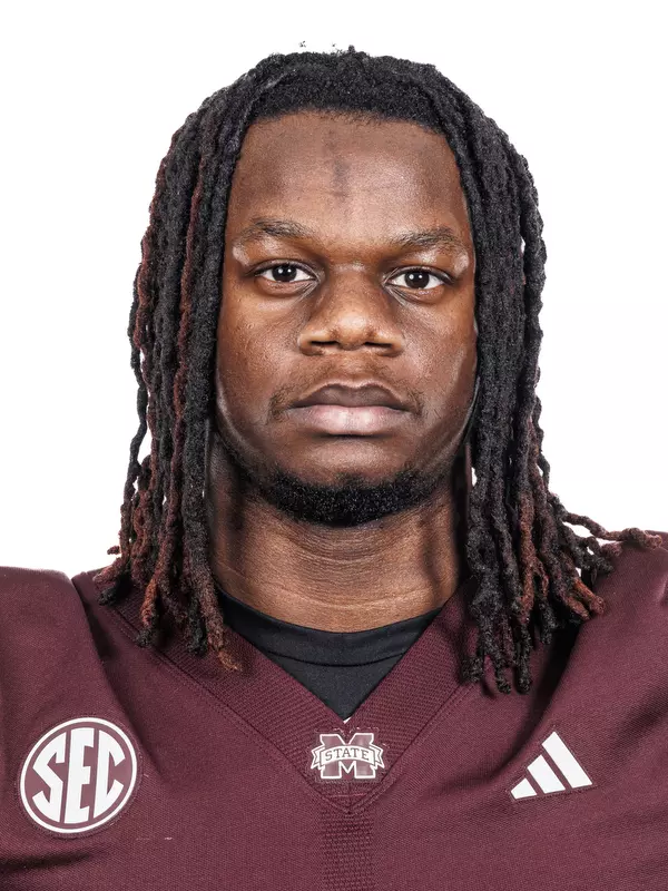 STARKVILLE, MS - May 30, 2024 - Davon Booth headshot taken at the Holliman Athletic Center at Mississippi State University in Starkville, MS. Photo By Mike Mattina