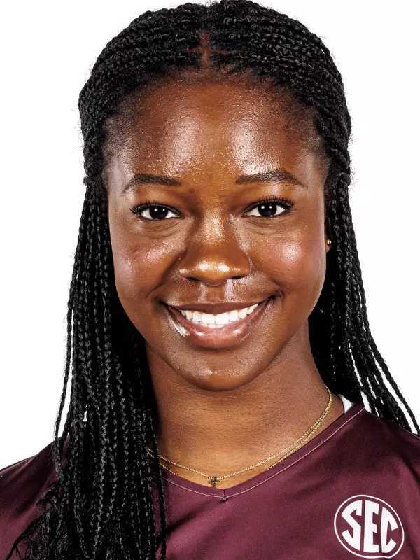 STARKVILLE, MS - July 22, 2024 - Mississippi State Opposite Hitter Noella Obi (#20) during 2024-2025 Volleyball Production Day at the Newell-Grissom Building in Starkville, MS. Photo By Mike Mattina