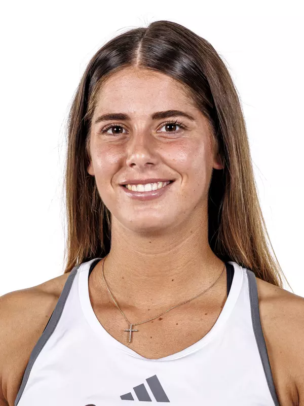 STARKVILLE, MS - August 23, 2024 - Mississippi States Carolina Troiano during 2024-2025 Women’s Tennis Production Day at the Rula Tennis Pavilion in Starkville, MS. Photo By Mike Mattina