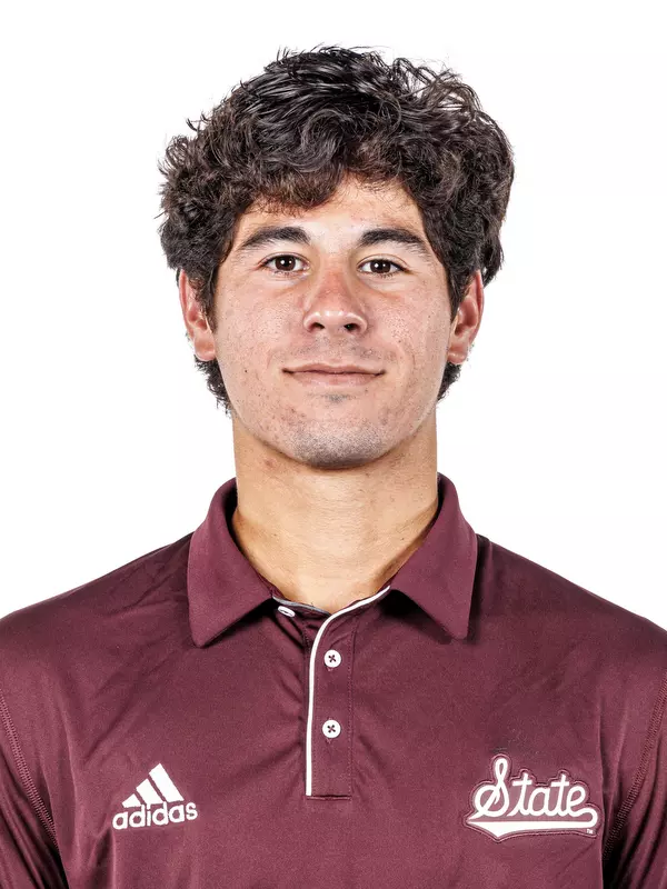 STARKVILLE, MS - August 26, 2024 -Mississippi State's Roberto Ferrer Guimaraes during 2024-2025 Men’s Tennis Production Day at the Rula Tennis Pavilion in Starkville, MS. Photo By Mike Mattina
