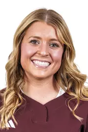 STARKVILLE, MS - January 13, 2025 - Mississippi State Pitcher/Infielder Delainey Everett (#48) during 2024-2025 Softball Production Day at Nusz Park in Starkville, MS. Photo By Mike Mattina