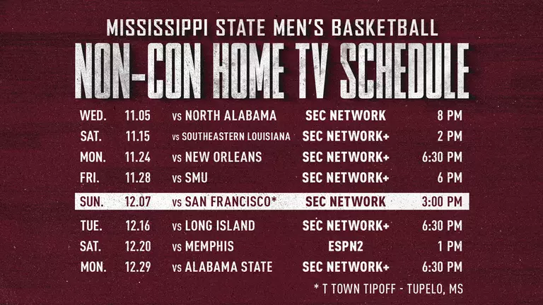 Men's Basketball Home Non-Conference TV Schedule Announced