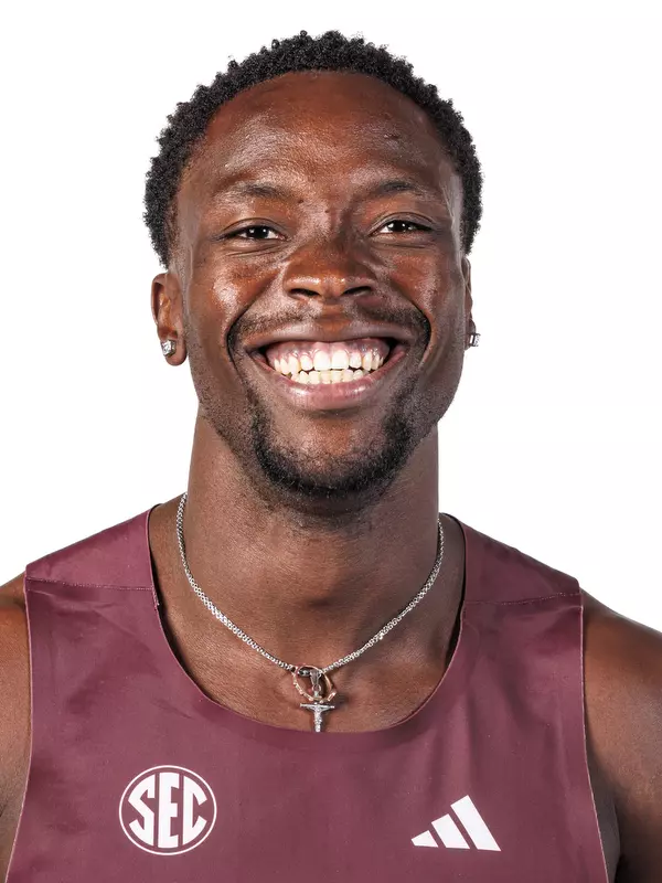 STARKVILLE, MS - October 30, 2025 - Mississippi State Sprinter Nicholas Fakorede during 2025-2026 Track & Field Production Day at the Holliman Athletic Center at Mississippi State University in Starkville, MS. Photo By Mike Mattina