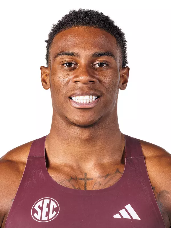 STARKVILLE, MS - October 30, 2025 - Mississippi State Jumper Sherman Hawkins during 2025-2026 Track & Field Production Day at the Holliman Athletic Center at Mississippi State University in Starkville, MS. Photo By Mike Mattina