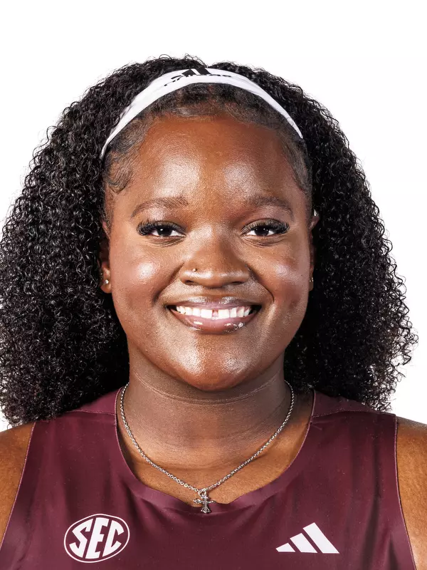 STARKVILLE, MS - October 29, 2025 - Mississippi State Thrower Tafada Wright during 2025-2026 Track & Field Production Day at the Holliman Athletic Center at Mississippi State University in Starkville, MS. Photo By Mike Mattina