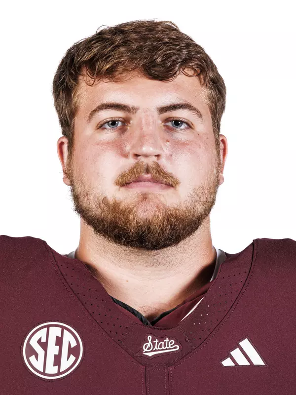 STARKVILLE, MS - July 23, 2025 - Mississippi State Offensive Lineman Wesley Davis (#56) during 2025-2026 Football Production Day at the Holliman Athletic Center at Mississippi State University in Starkville, MS. Photo By Mike Mattina