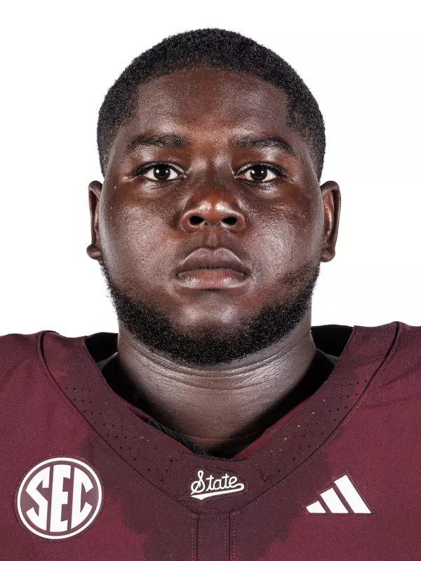 STARKVILLE, MS - July 21, 2025 - Mississippi State Offensive Lineman Jaylin James (#77) during 2025-2026 Football Production Day at the Holliman Athletic Center at Mississippi State University in Starkville, MS. Photo By Mike Mattina