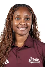STARKVILLE, MS - August 19, 2025 - Mississippi State Thrower G'Shan Brown headshot taken at the Holliman Athletic Center at Mississippi State University in Starkville, MS. Photo By Mike Mattina