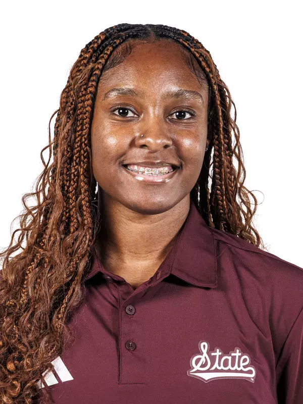 STARKVILLE, MS - August 19, 2025 - Mississippi State Thrower G'Shan Brown headshot taken at the Holliman Athletic Center at Mississippi State University in Starkville, MS. Photo By Mike Mattina