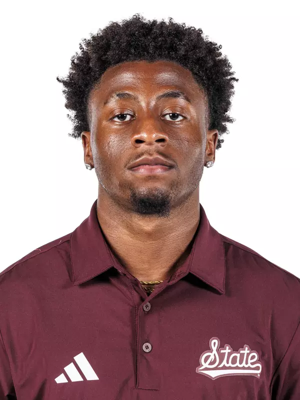 STARKVILLE, MS - August 19, 2025 - Jamel Brown headshot taken at the Holliman Athletic Center at Mississippi State University in Starkville, MS. Photo By Mike Mattina