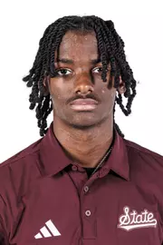STARKVILLE, MS - August 19, 2025 - Malachi Burton headshot taken at the Holliman Athletic Center at Mississippi State University in Starkville, MS. Photo By Mike Mattina