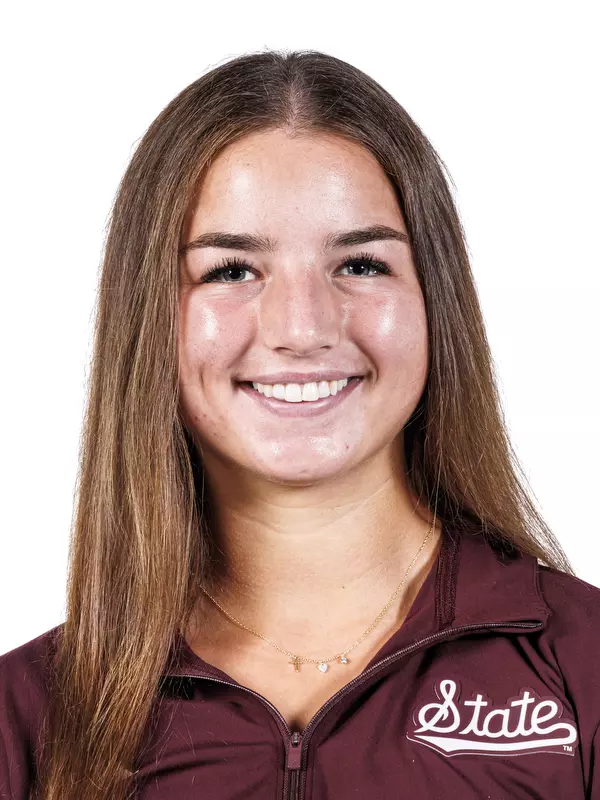 STARKVILLE, MS - August 20, 2025 - Mississippi State Catcher Paige Ernstes (#12) headshot taken at the Holliman Athletic Center at Mississippi State University in Starkville, MS. Photo By Mike Mattina