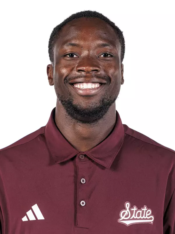 STARKVILLE, MS - August 19, 2025 - Mississippi State Sprinter Nicholas Fakorede headshot taken at the Holliman Athletic Center at Mississippi State University in Starkville, MS. Photo By Mike Mattina