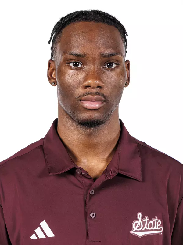 STARKVILLE, MS - August 19, 2025 - Omari Hampton headshot taken at the Holliman Athletic Center at Mississippi State University in Starkville, MS. Photo By Mike Mattina