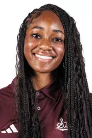 STARKVILLE, MS - August 19, 2025 - Mississippi State Sprinter/Hurdler Zaniyah Jones headshot taken at the Holliman Athletic Center at Mississippi State University in Starkville, MS. Photo By Mike Mattina