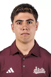 STARKVILLE, MS - August 19, 2025 - Mississippi State Thrower Caleb Kaplan headshot taken at the Holliman Athletic Center at Mississippi State University in Starkville, MS. Photo By Mike Mattina