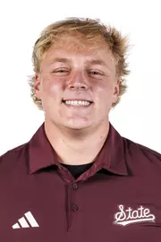STARKVILLE, MS - August 19, 2025 - Mississippi State Thrower Tyler Mason headshot taken at the Holliman Athletic Center at Mississippi State University in Starkville, MS. Photo By Mike Mattina