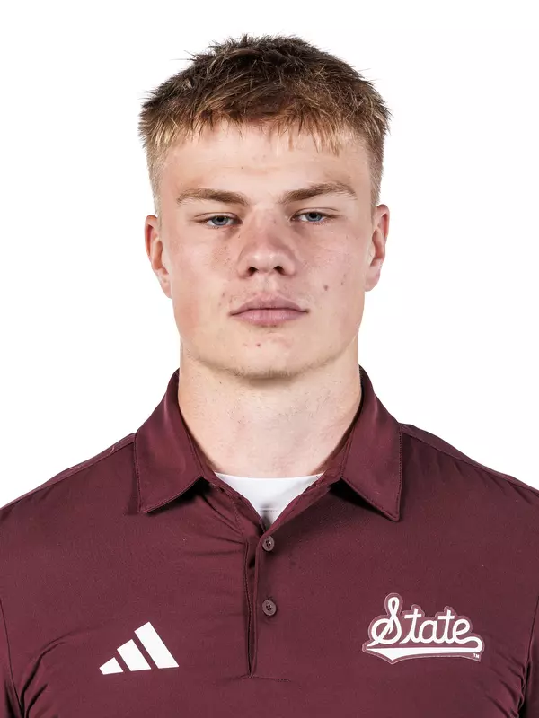 STARKVILLE, MS - August 19, 2025 - Tuomas Narhi headshot taken at the Holliman Athletic Center at Mississippi State University in Starkville, MS. Photo By Mike Mattina