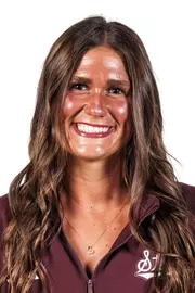 STARKVILLE, MS - August 20, 2025 - Mississippi State Pitcher Sara Phillips (#20) headshot taken at the Holliman Athletic Center at Mississippi State University in Starkville, MS. Photo By Mike Mattina