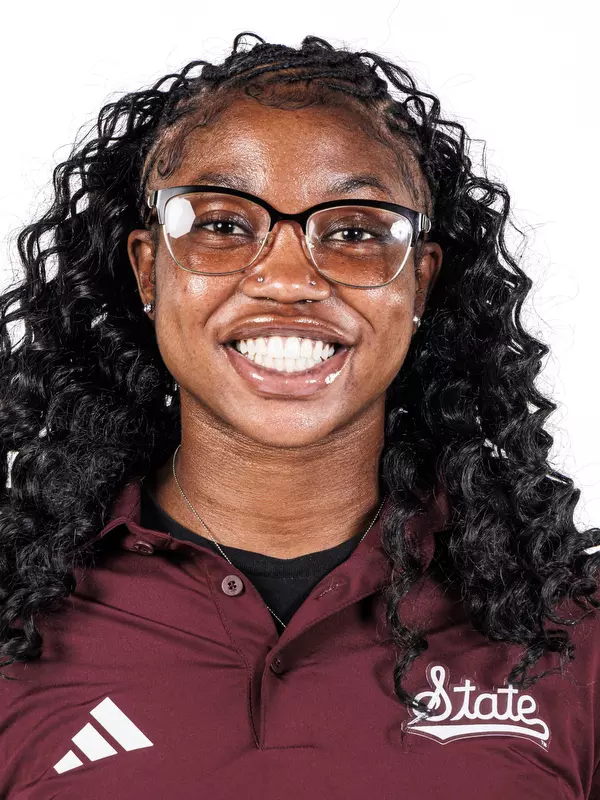 STARKVILLE, MS - August 19, 2025 - Mississippi State Sprinter Kyndall Sessom headshot taken at the Holliman Athletic Center at Mississippi State University in Starkville, MS. Photo By Mike Mattina