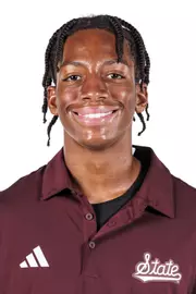STARKVILLE, MS - August 19, 2025 - Jayden Thrower headshot taken at the Holliman Athletic Center at Mississippi State University in Starkville, MS. Photo By Mike Mattina