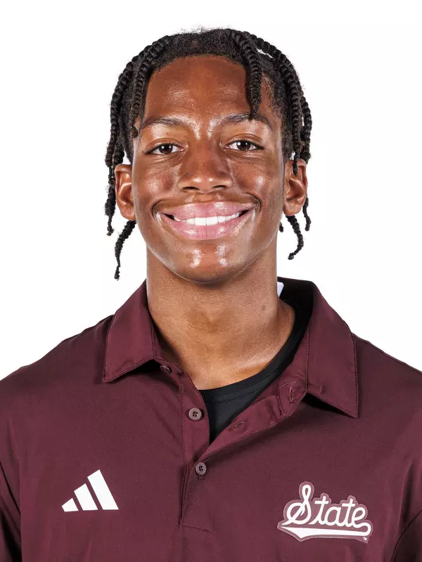 STARKVILLE, MS - August 19, 2025 - Jayden Thrower headshot taken at the Holliman Athletic Center at Mississippi State University in Starkville, MS. Photo By Mike Mattina