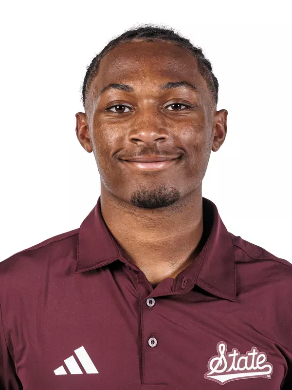 STARKVILLE, MS - August 19, 2025 - Mississippi State Sprinter Marquise Washington headshot taken at the Holliman Athletic Center at Mississippi State University in Starkville, MS. Photo By Mike Mattina