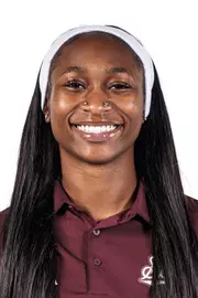 STARKVILLE, MS - August 19, 2025 - Mississippi State Hurdler Jessicka Woods headshot taken at the Holliman Athletic Center at Mississippi State University in Starkville, MS. Photo By Mike Mattina