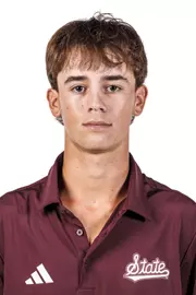 STARKVILLE, MS - August 25, 2025 - Jackson Cook during 2025-2026 Men’s Golf Production Day at the Holliman Athletic Center at Mississippi State University in Starkville, MS. Photo By Mike Mattina