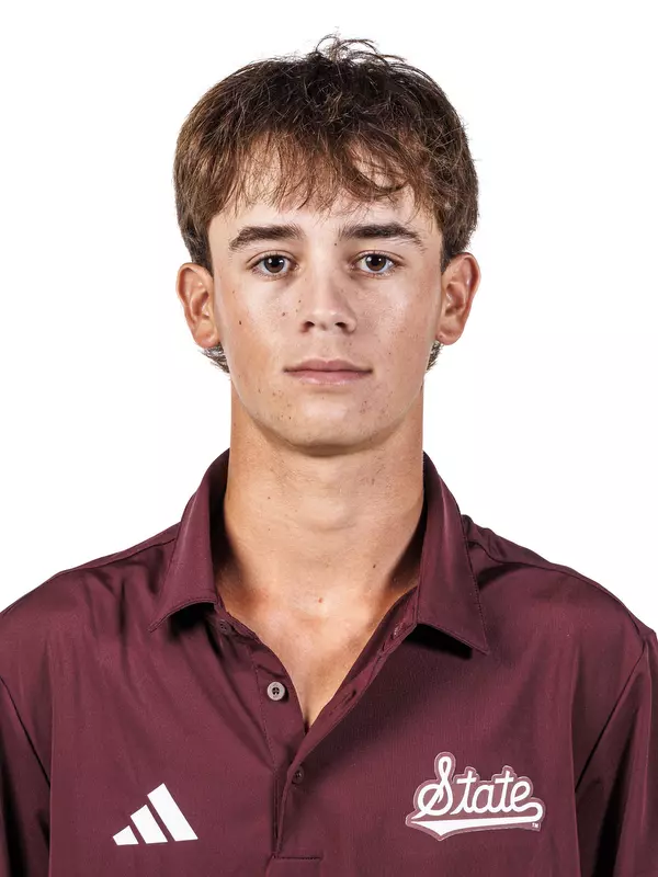 STARKVILLE, MS - August 25, 2025 - Jackson Cook during 2025-2026 Men’s Golf Production Day at the Holliman Athletic Center at Mississippi State University in Starkville, MS. Photo By Mike Mattina